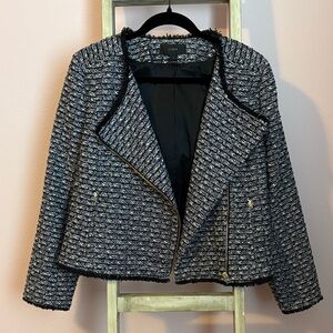 J. Crew Textured Blazer - Black and White